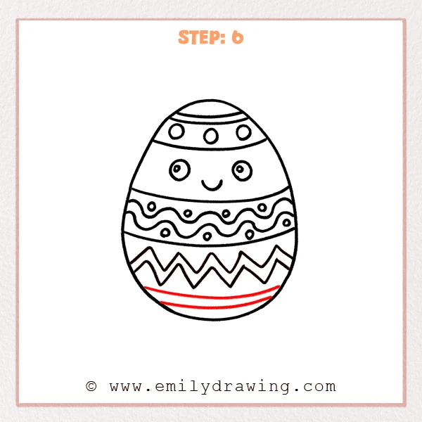 how to draw an easter egg - Step 6